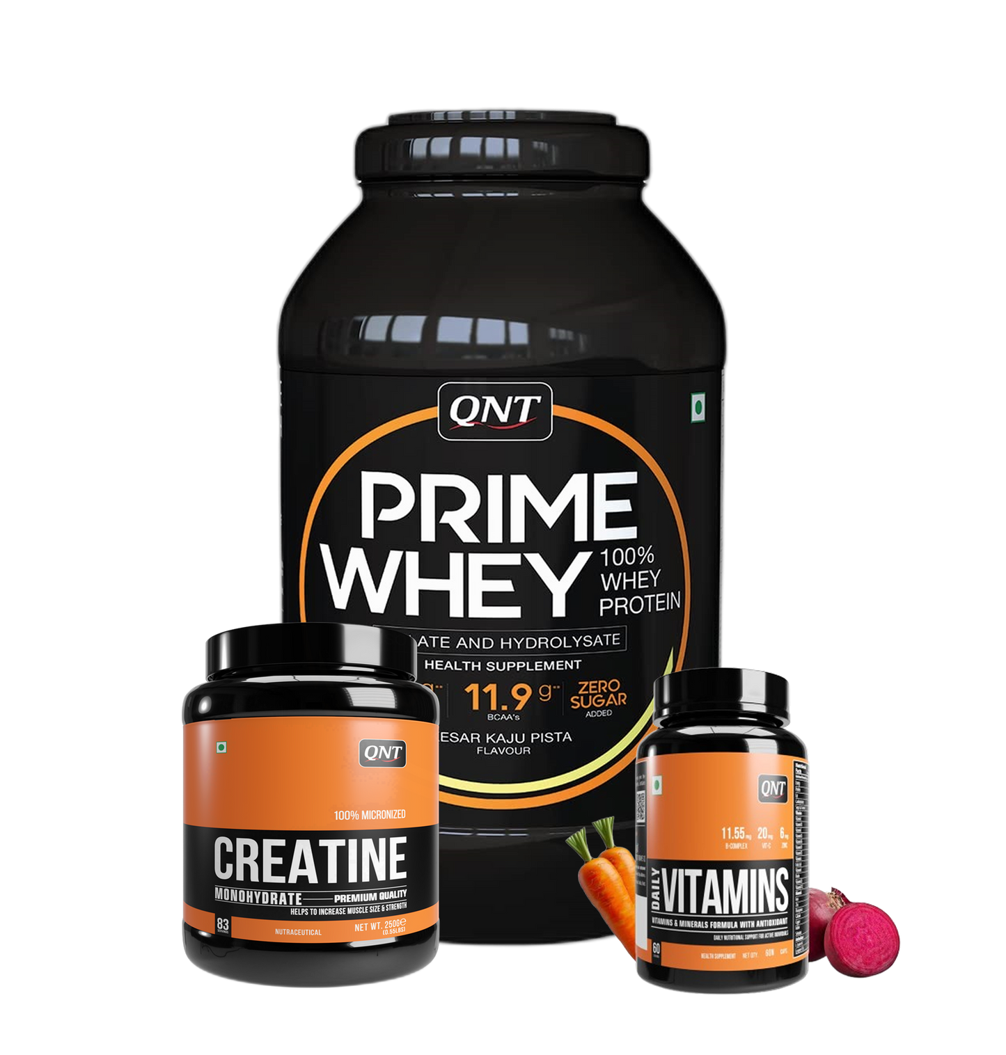 QNT Combo - 2kg Prime Whey, Multivitamin, 250g Creatine