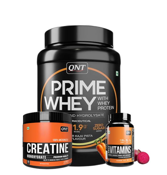 QNT Combo - 1kg Prime Whey, Multivitamin, 90g Creatine