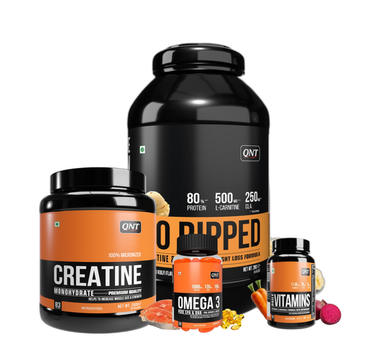 QNT Combo - 2kg Iso Ripped, Multivitamin, Fish Oil, 250g Creatine