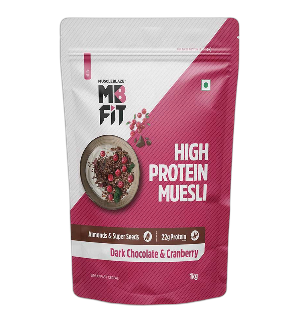 Muscleblaze High Protein Muesli - Chocolate & Cranberry 1kg