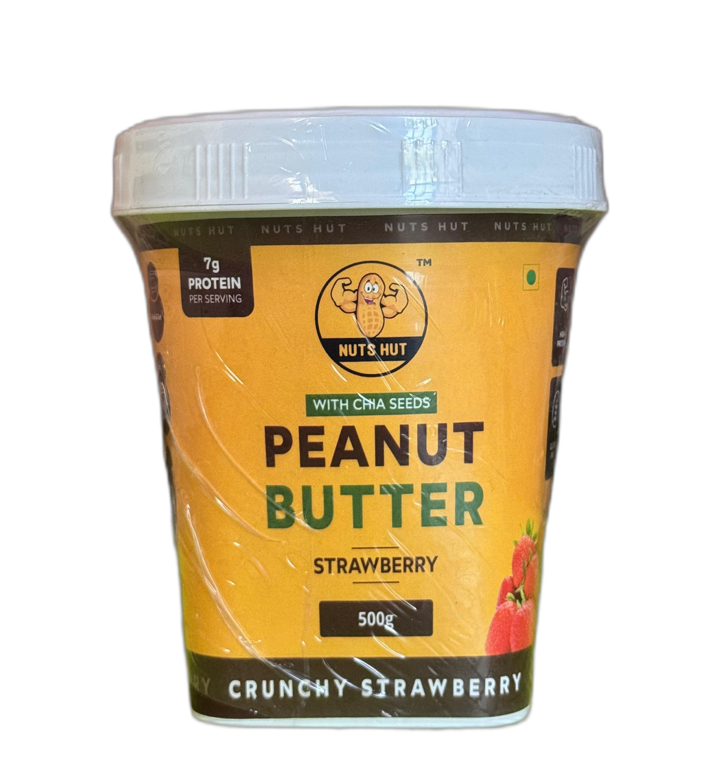 Nuts Hut Peanut Butter with Chia Seeds - Strawberry 500g