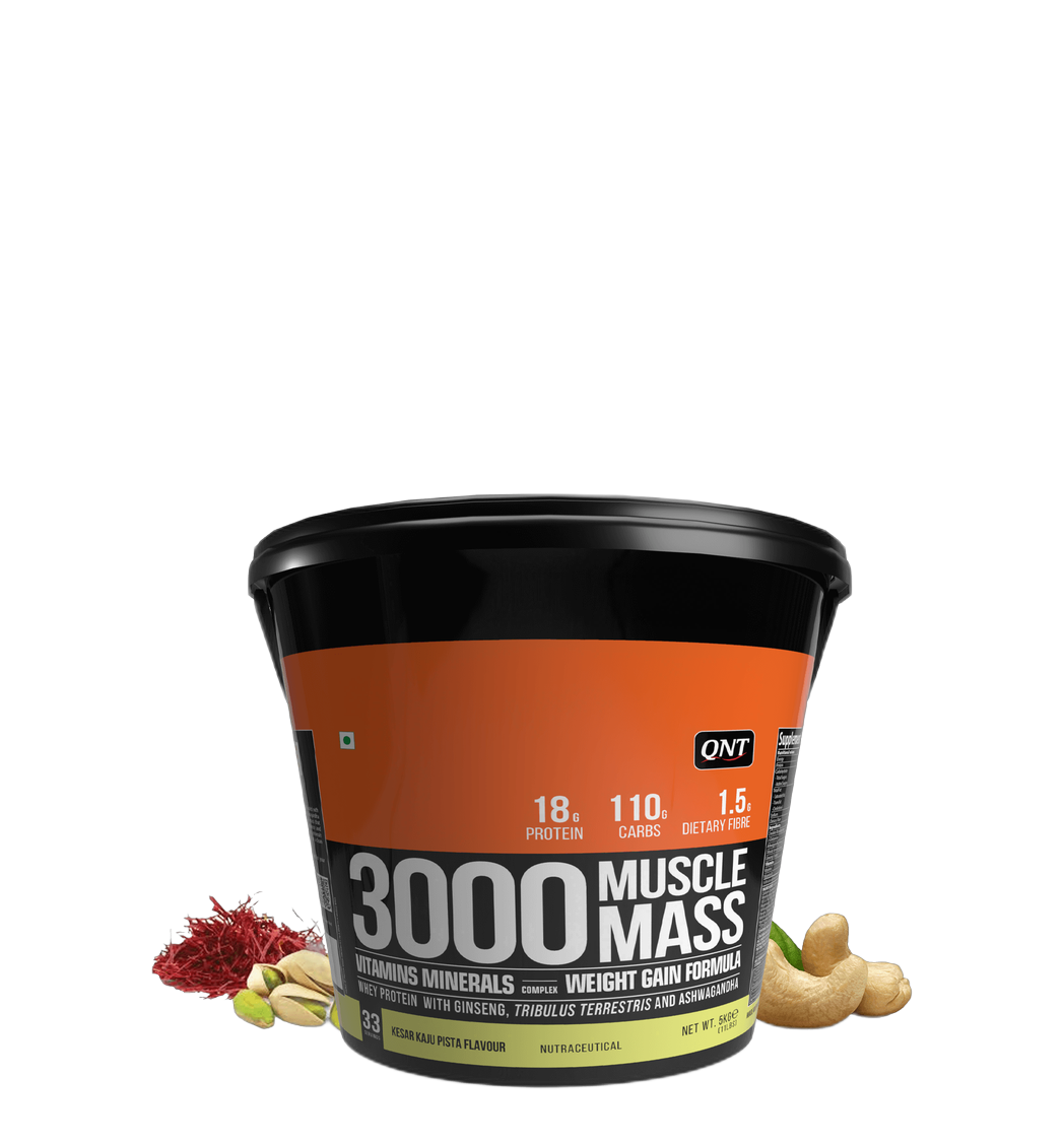 QNT 3000 Muscle Mass Gainer - Choco Almond 5kg