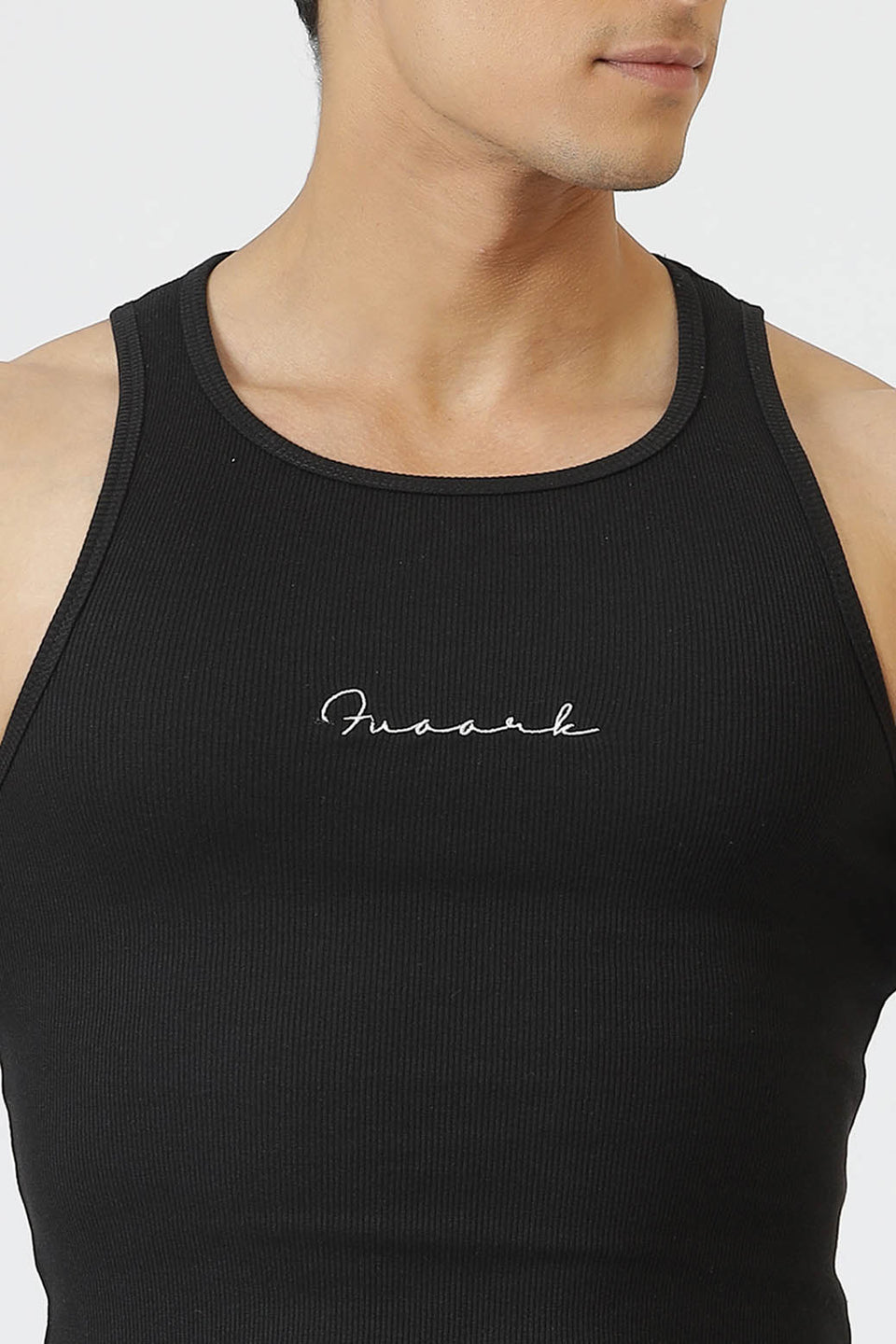 Fuaark Ribbed Tank Black